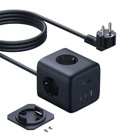 Baseus 67 Вт GaN Быстрое зарядное устройство Удлинитель 3AC 3680 Вт Розетка USB-C Настольная станция для быстрой зарядки для ноутбука iPhone Samsung Xiaomi