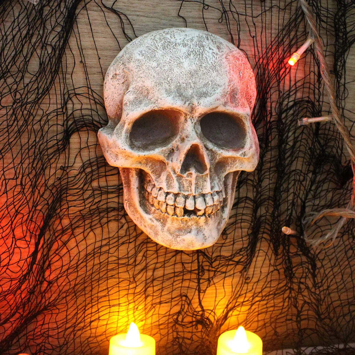 ‌Resin Skull Wall Decor- Gothic Halloween Ornament for Home & Garden‌