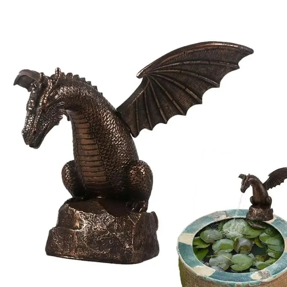 

Realistic Garden Fountain Dragon Statue Dragon Pattern Retro Fountain Spray Dragon Resin Water Spray Dragon Outdoor Decoration