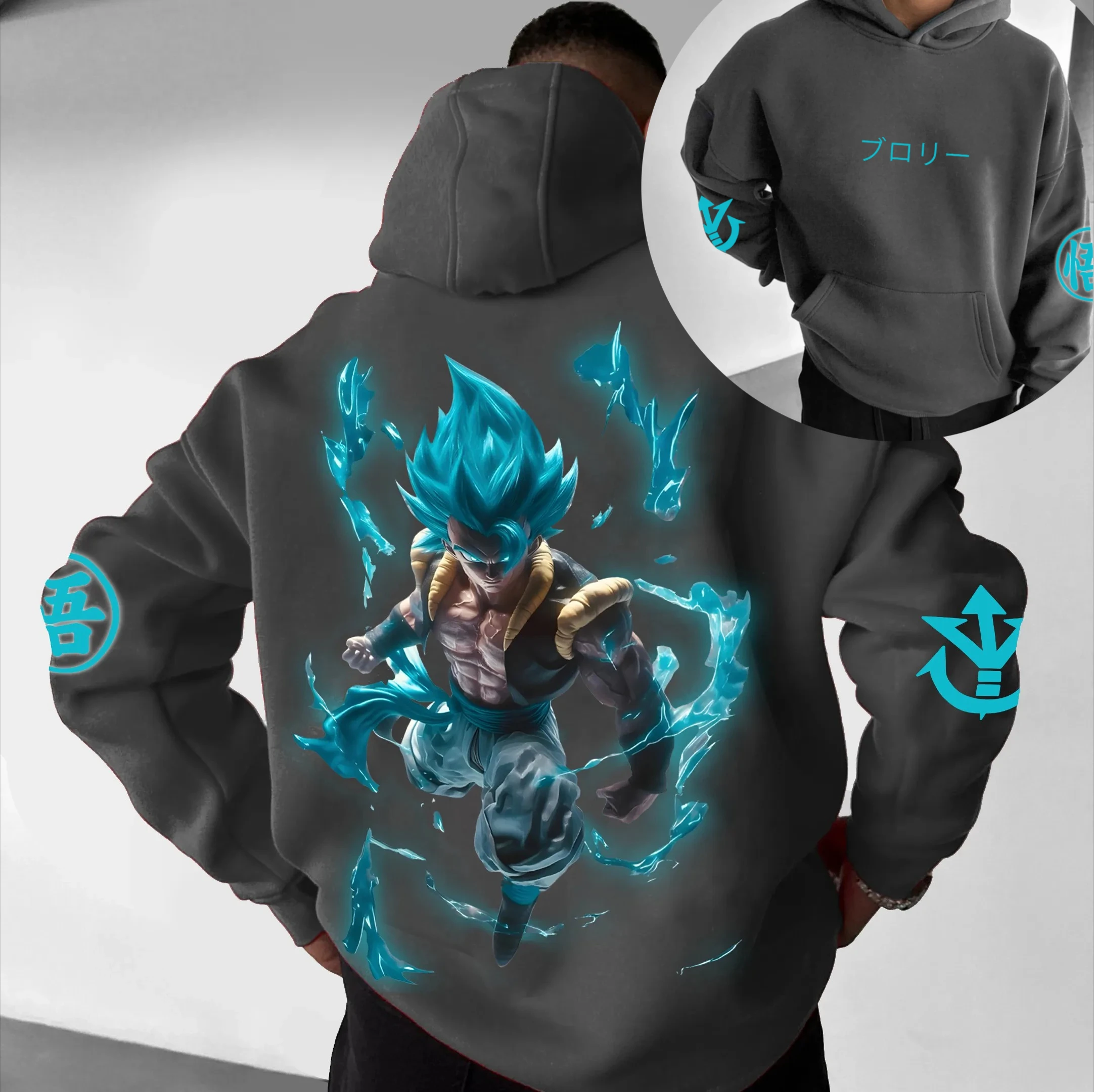 

Dragon Ball Parent-child Clothing Autumn Winter Japanese Hot-blooded Anime Classic Characters Comfortable Hoodie Men's and Women