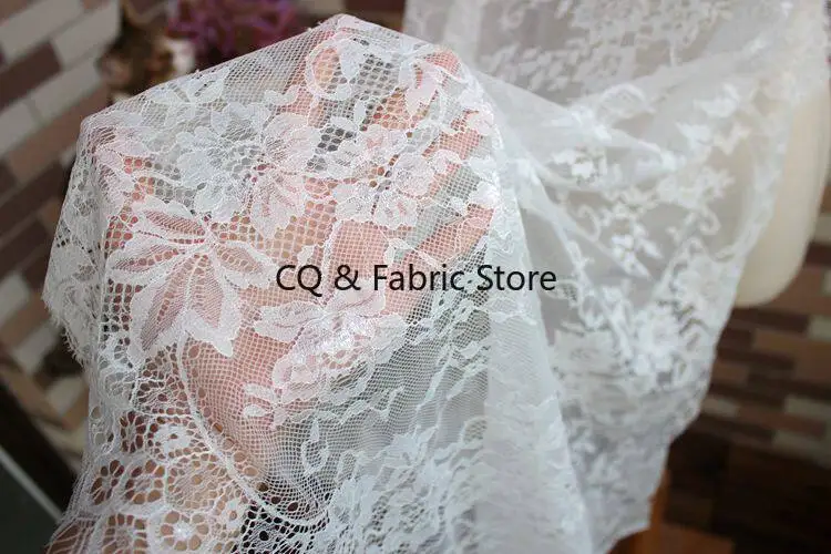 lace material for dresses TUIUSTU Fabric, Length 71.6" Width 59" 2Yard Colorful Floral White Lace Fabric By The Yard Dresses, Flower Elegant Sewing Lace Fabric for DIY Dress Sewing Wedding : Arts, Crafts It is the perfect choice for wedding dresses 29 Colors 75cm Wide 3