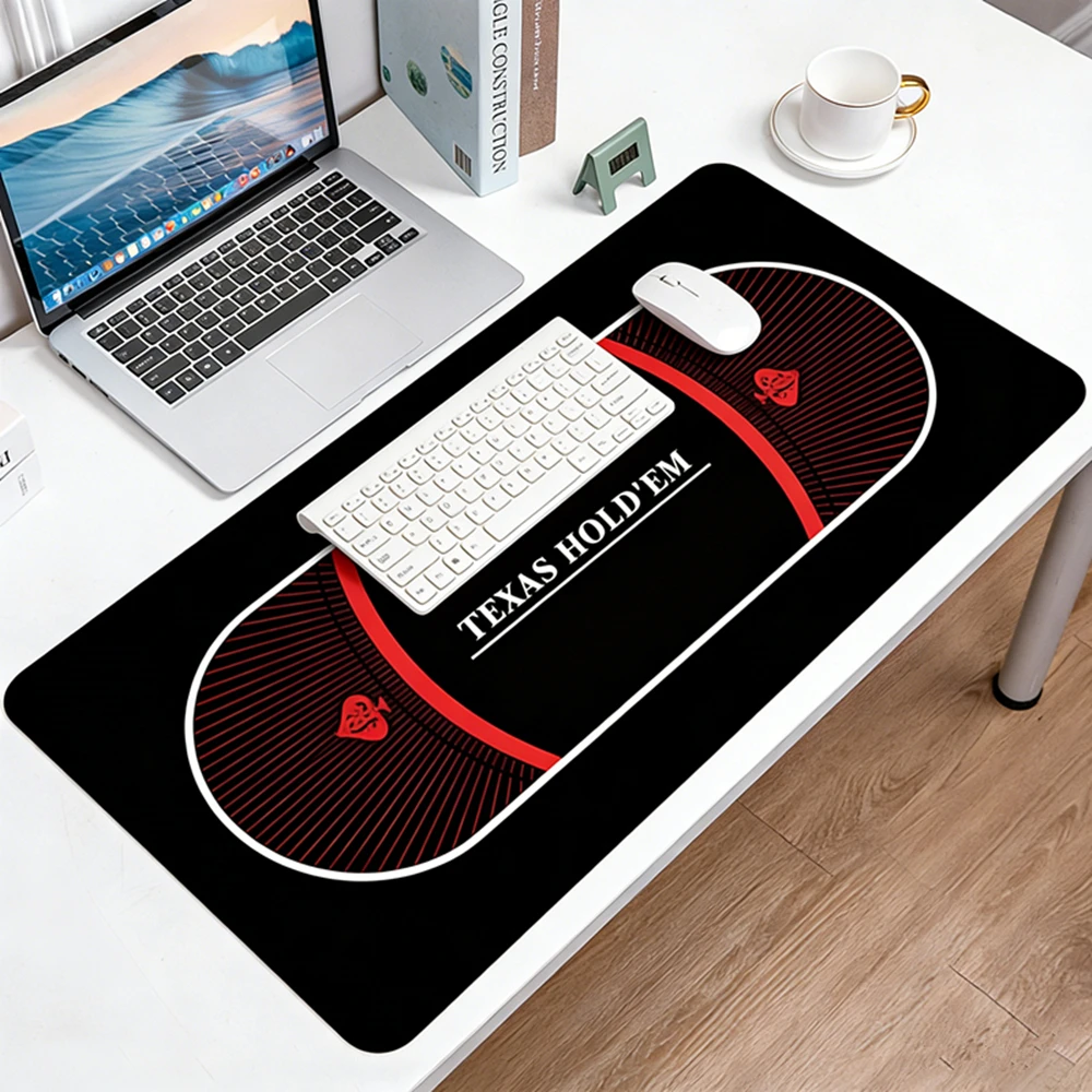 Anti-Slip Larger XXL Texas Hold'em Poker Mat Art Design Waterproof Table Game Layout for Office Keyboard Mouse Pads Accessories