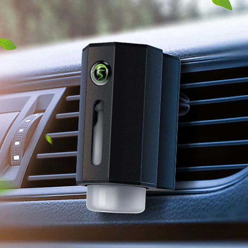 Ultrasonic Vent Clip Aroma Diffuser Mini Electric Car Air Freshener Diffuser LED Lights Waterless Essential Oil Diffuser In Car