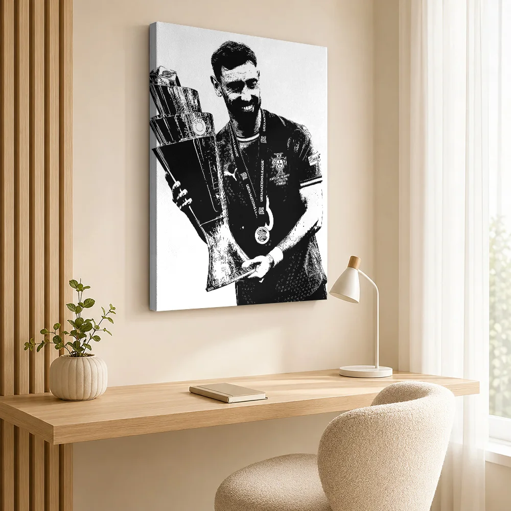 Antoine Griezman Soccer Tribute Framed Canvas Print Poster Bold Style Wall Art With Customized Photo For Home Gym Ideal Fan Gift