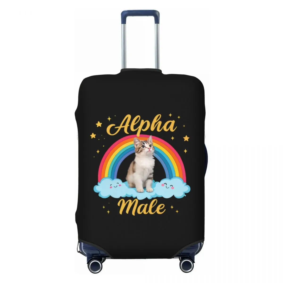 

Пользовательские забавные Alpha Male Cat чехол для багажа протектор эластичные дорожные чехлы для чемоданов