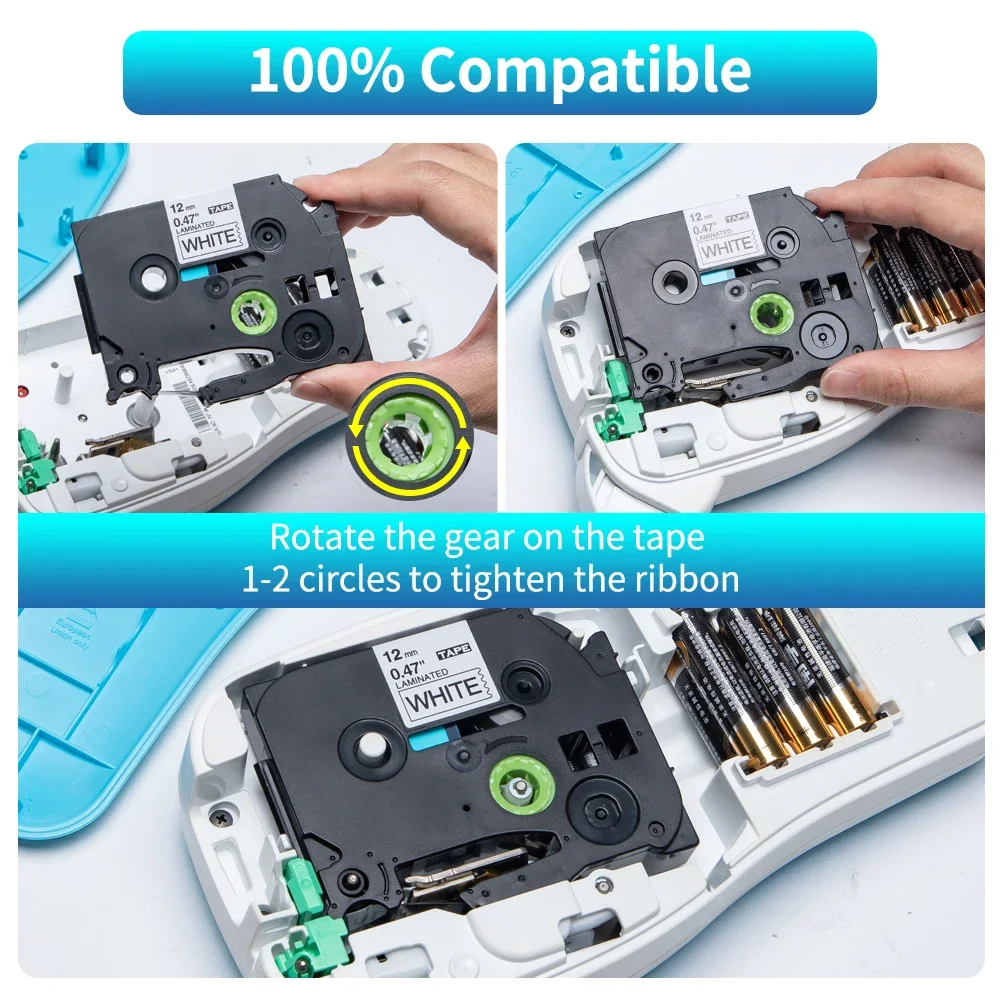 شريط ملصقات Markdomain 1PK 6 مللي متر/9 مللي متر/12 مللي متر 231 متوافق مع صانع الملصقات Brother P-Touch لشريط TZ TZE 131 231 431 531 631 731