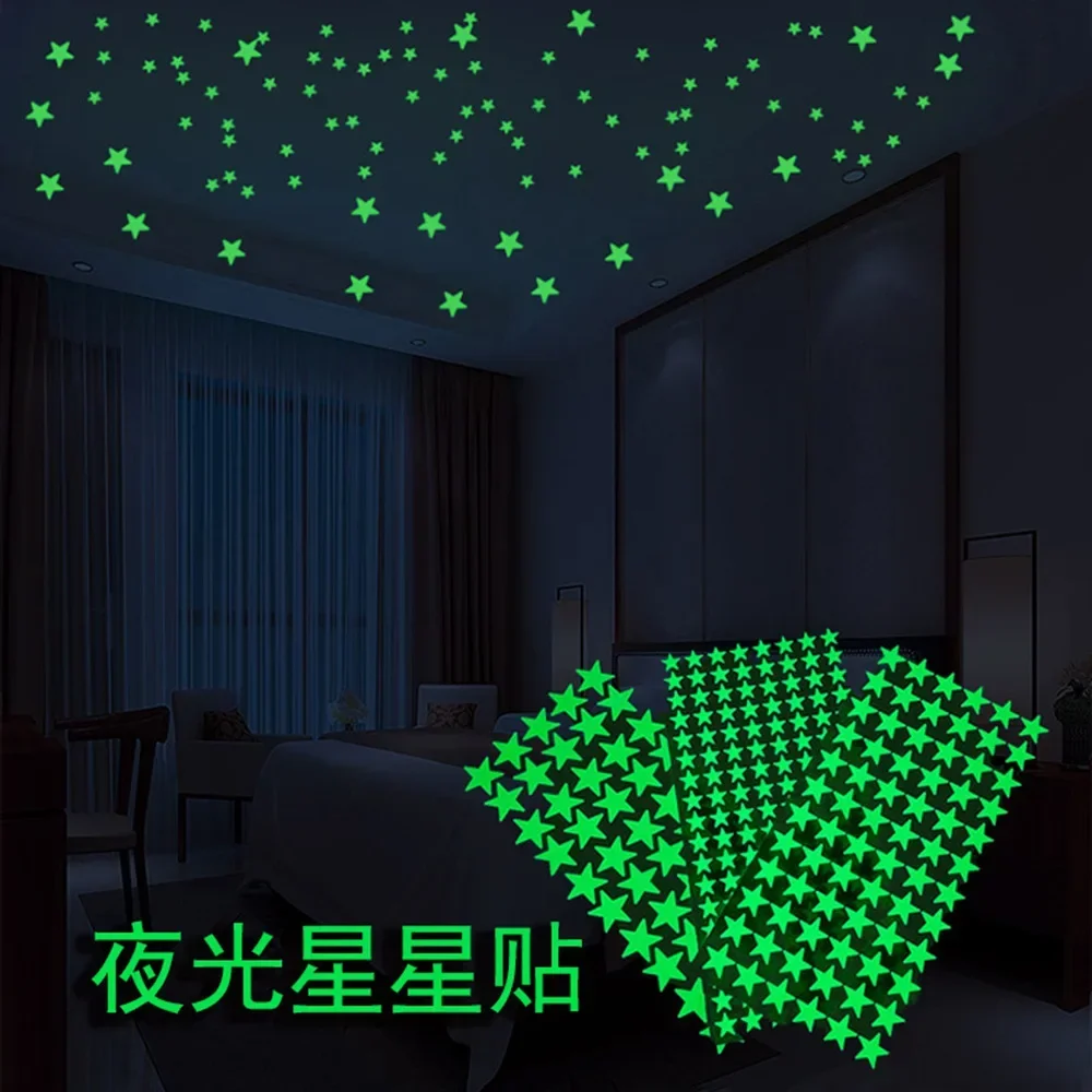 Luminous Wall Stickers for Kids Rooms Dots Stars Ceiling Wall Decals Glowing Stickers Wall Decals Glow In The Dark Home Decor