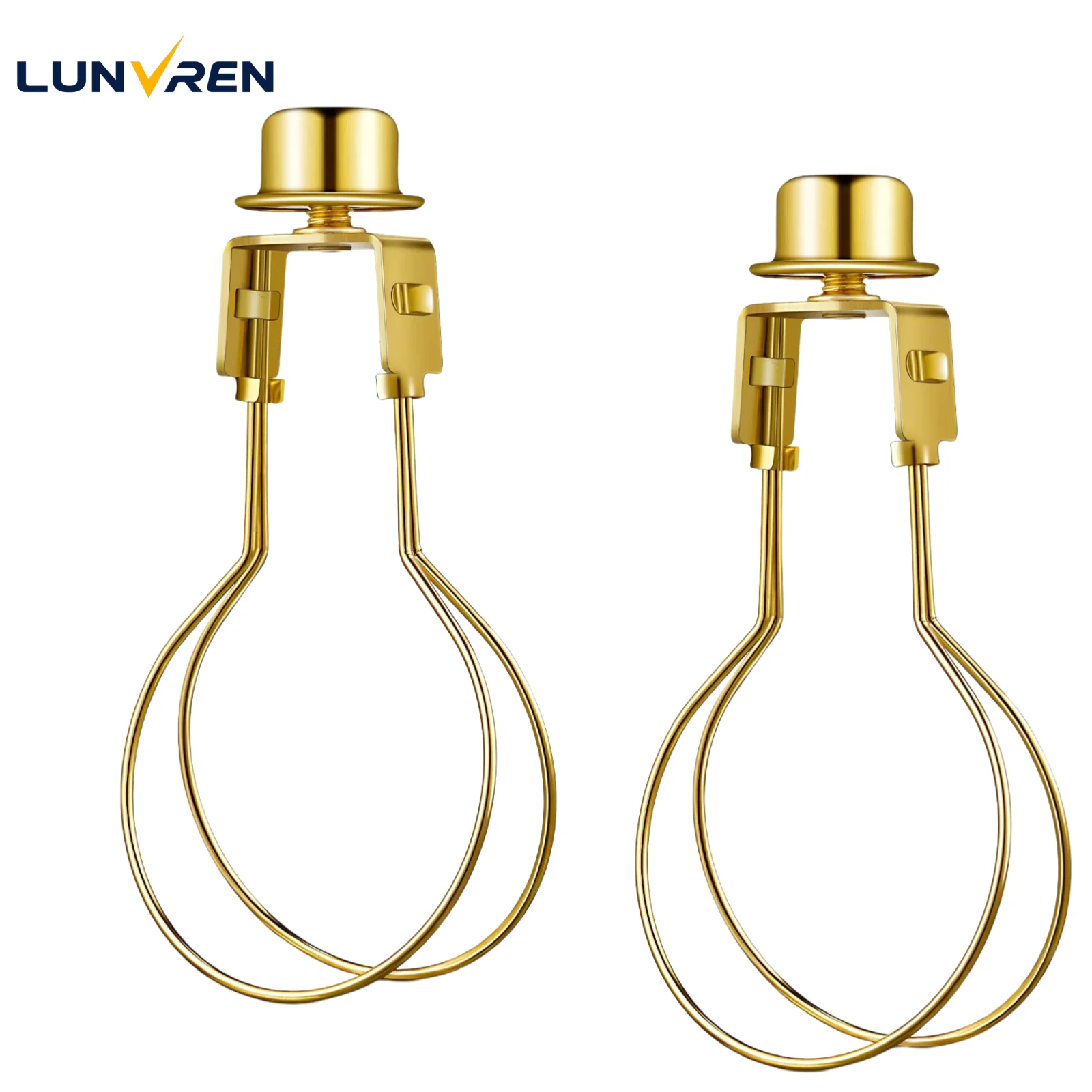 

2 pack clip on lampshade adapters,including a cap to secure the lampshade and a lampshade leveler,lampshade holder for bulbs