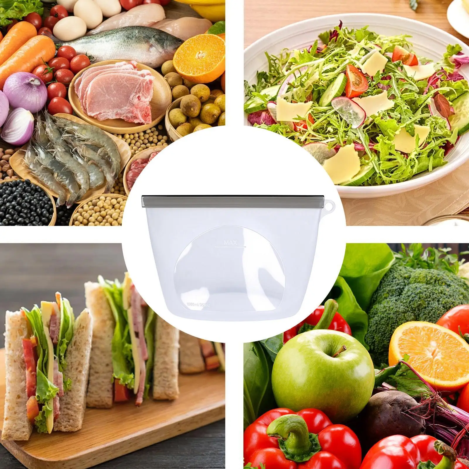 ถุงเก็บอาหารแบบใช้ซ้ำได้ ภาชนะ - Ziploc Food Storage บทวิจารณ์และราคา