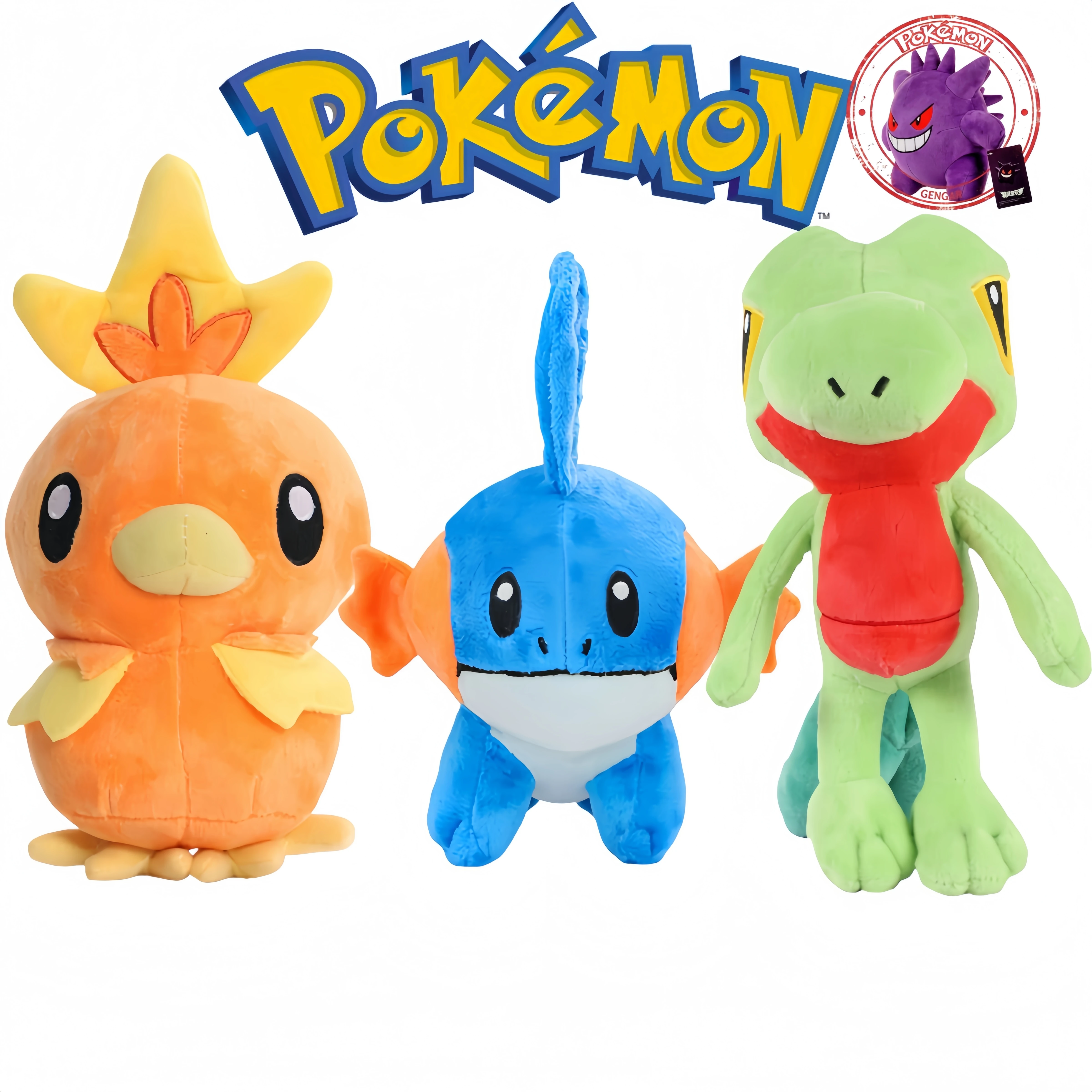 Cute Pokemon Torchic Treecko Mudkip Plush Doll Pikachu Stuffed Animal Doll Kawaii Room Decor Anime Toys Plushies Gift For Kids