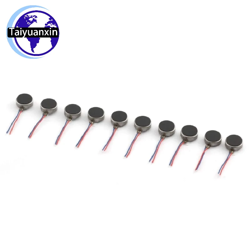 10PCS DC3V Micro Vibration Motor Mini Flat Pager Electronic Mobile Phone Button Battery Adhesive 1027 Vibration Motor