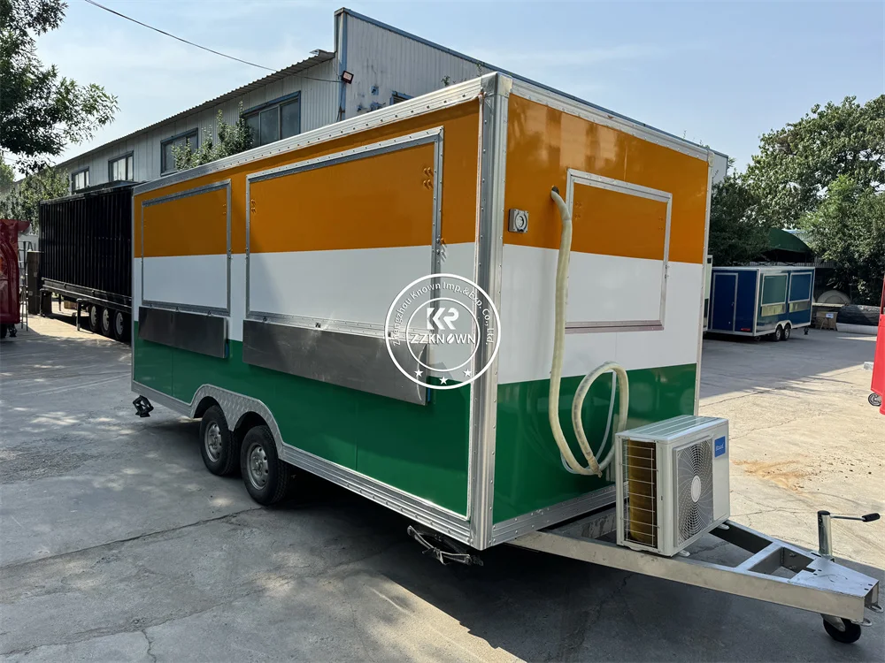 

Customized Fast Food Carts Street Coffee Car Fully Equipment Commercial Food Truck Trailers For Sell