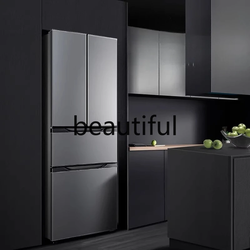 

French four-door refrigerator household large-capacity ultra-thin small apartment energy-saving and power-saving multi-door