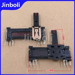 1 pz 35MM 3.5CM resistenza potenziometro a scorrimento dritto A100K doppio Mixer Fader A100KX2 regolazione del Volume maniglia lunghezza 14MM