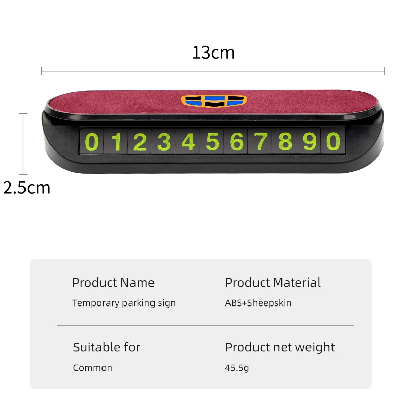 Car Interior Stop Sign temporaneo Parking Number Card decorazione per Geely Atlas Boyue NL3 X6 EX7 Emgrand X7 SUV GT GC9