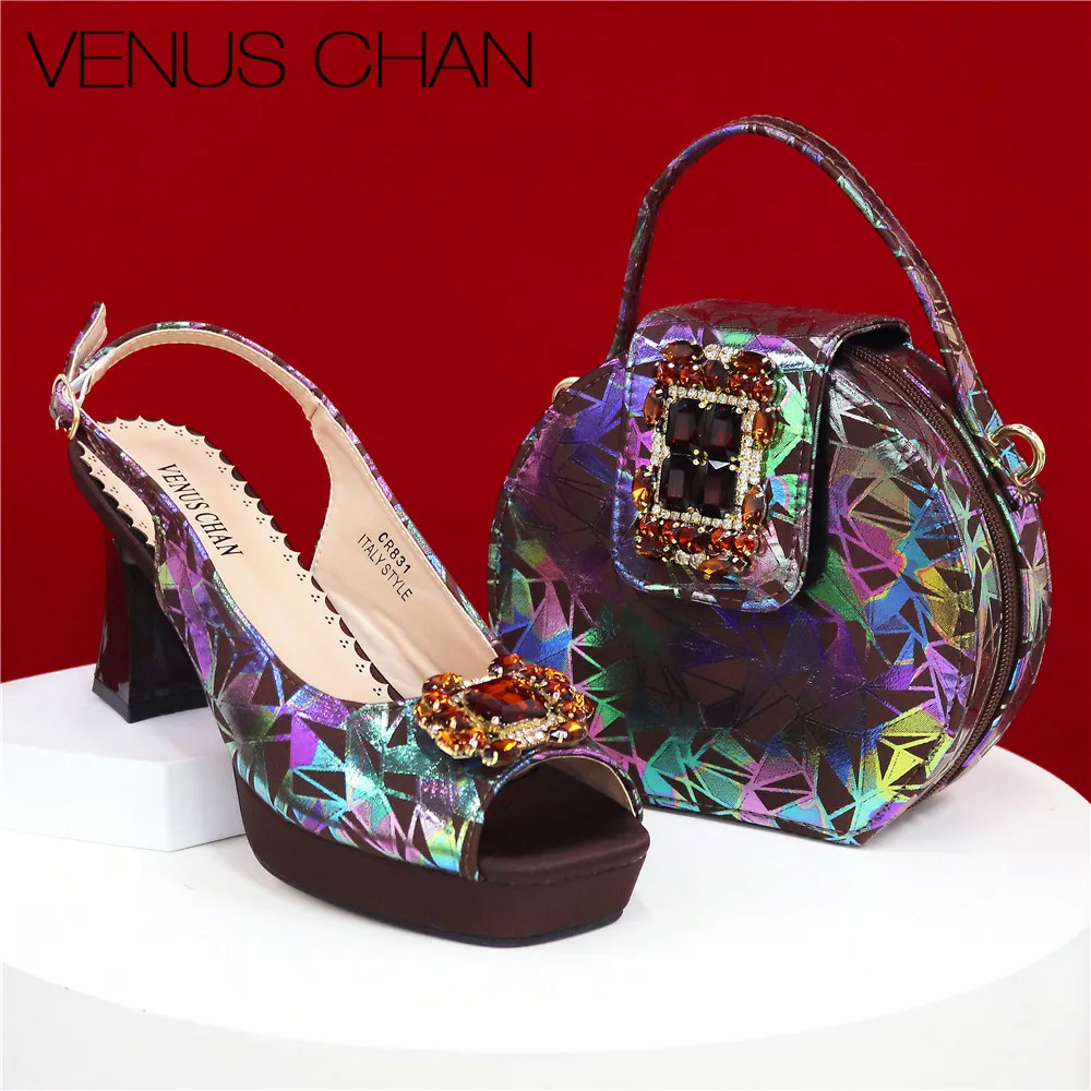 Inspired Italian Design Elegant Women High Heel and Bag Nigeria Wedding Party Shoes and Bag Fashionistas Exclusive Products