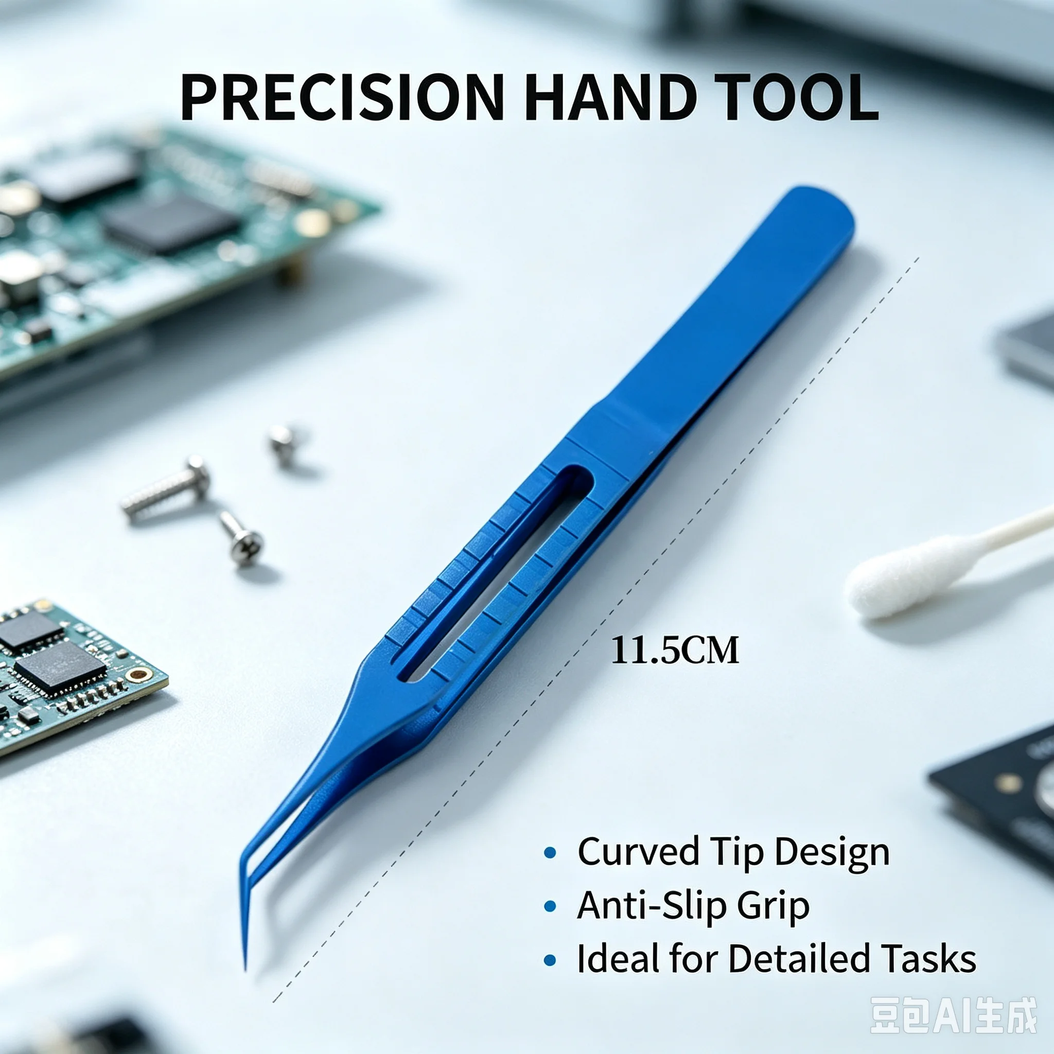 Titanium FUE Hair Transplant Forceps Implanter Tweezer Set for Precision Hair Restoration Surgery
