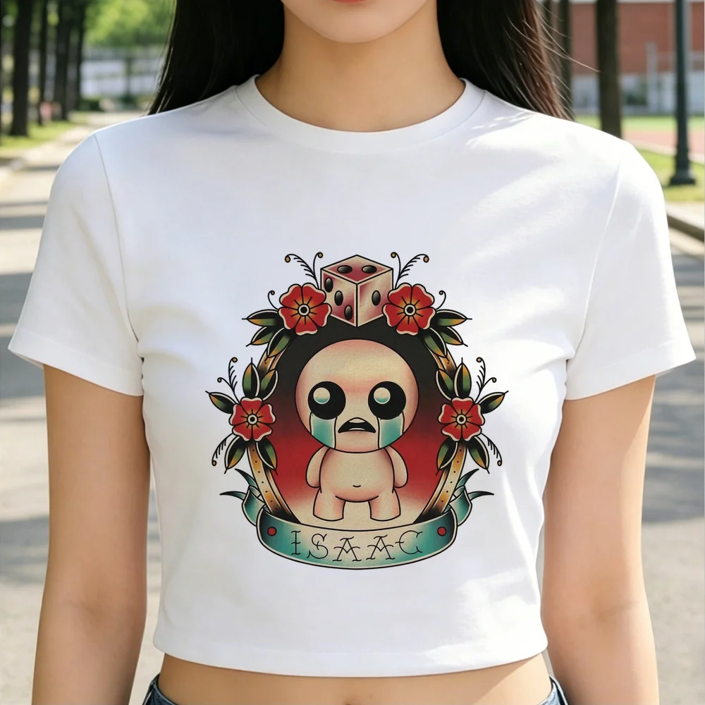 the Binding of Isaac cropped top girl korean fashion graphic baddie clearance sales cute t-shirt harajuku scene  dollette
