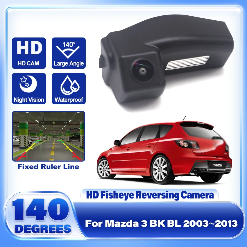 

CCD HD рыбий глаз камера заднего вида для Mazda 3 BK BL 2003 2004 2005 2006 2007 2008 2009 2010 2011 2012 2013 автомобильный резервный монитор