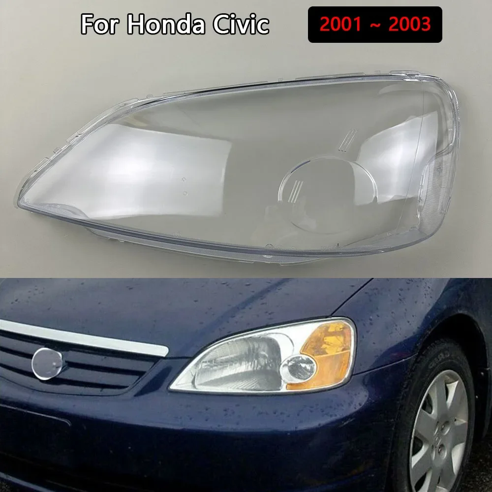 

Для Honda Civic 2001 2002 2003, левая и правая прозрачная крышка объектива фары, абажур, крышка фары, стеклянный корпус