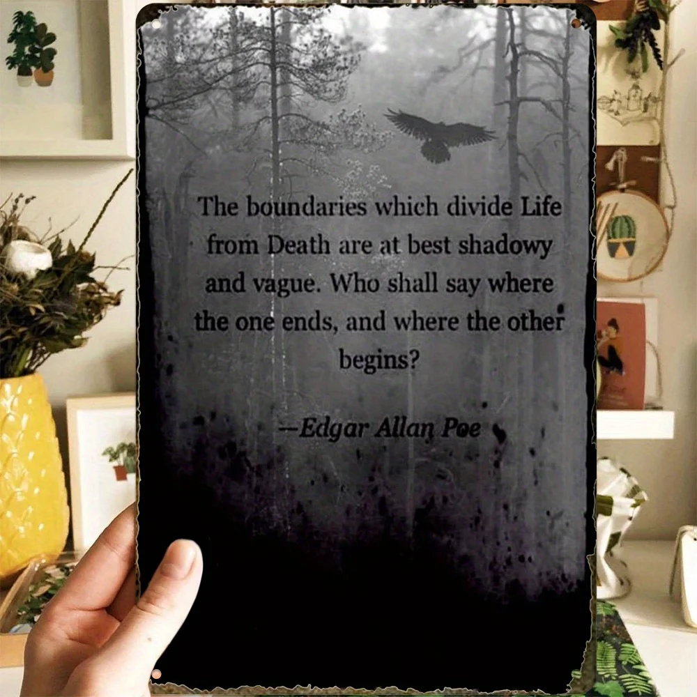 Edgar Allan Poe Quote Vintage Metal Sign - Waterproof & Dustproof, 8