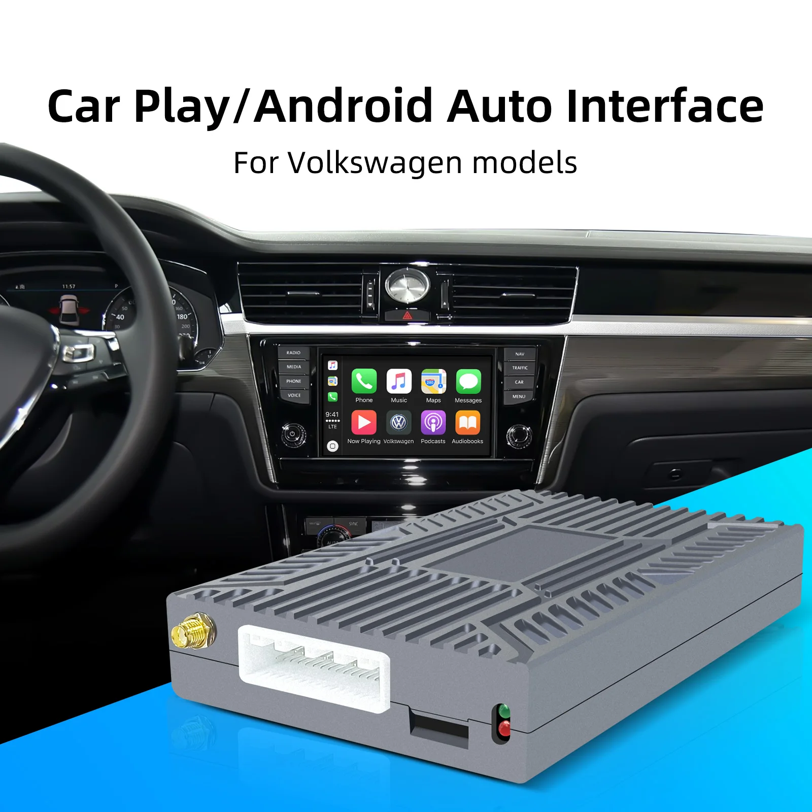 OEM-Bildschirm-Upgrade-Decoder-Box-Schnittstelle CarPlay Android Retrofit Kit für VW MIB2 Plattform Golf 7, Tiguan Lamando Magotan Phideon