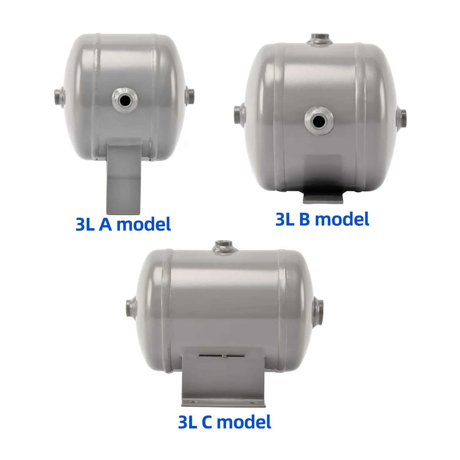 3L Small Air Pressure Tank Compressor Tank Carbon Steel Horizontal Gas Storage Tank Vacuum Tank Buffer Gas Tank