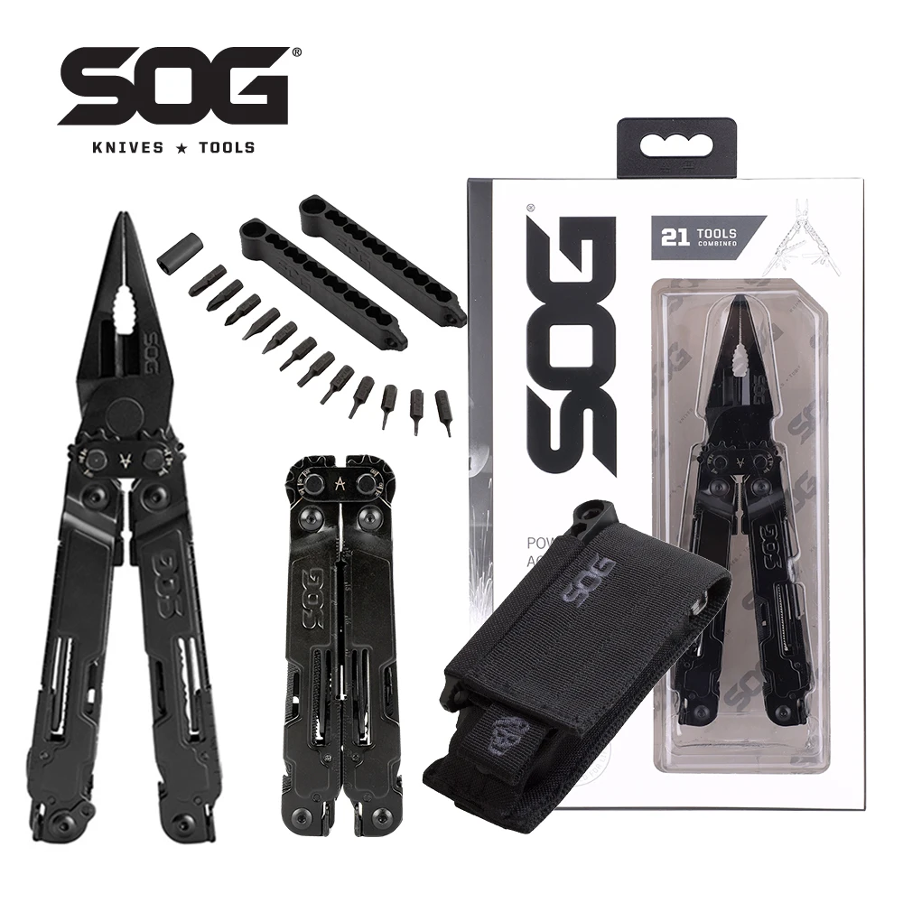 

SOG 21 in 1 PowerAccess Deluxe Multitool Professional Bike Repair Toos Portable Bicycle Multifunctional Pliers, Screwdriver Set
