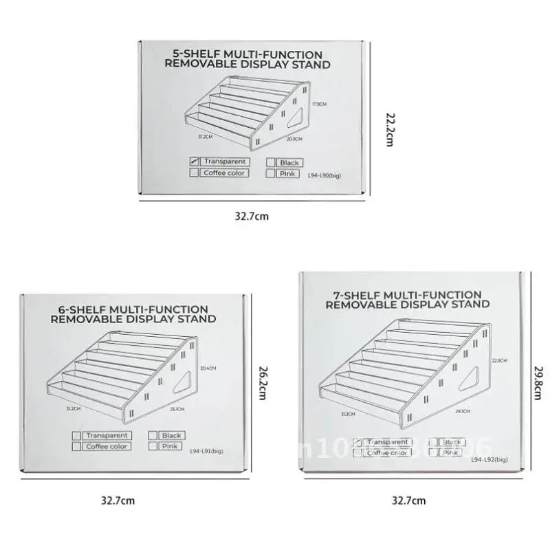 Acrylic Nail Polish Display Shelf Multi Display Plastic Transparent Layer Glue Storage Nail Tools Polish Nail Nail Stand Salon