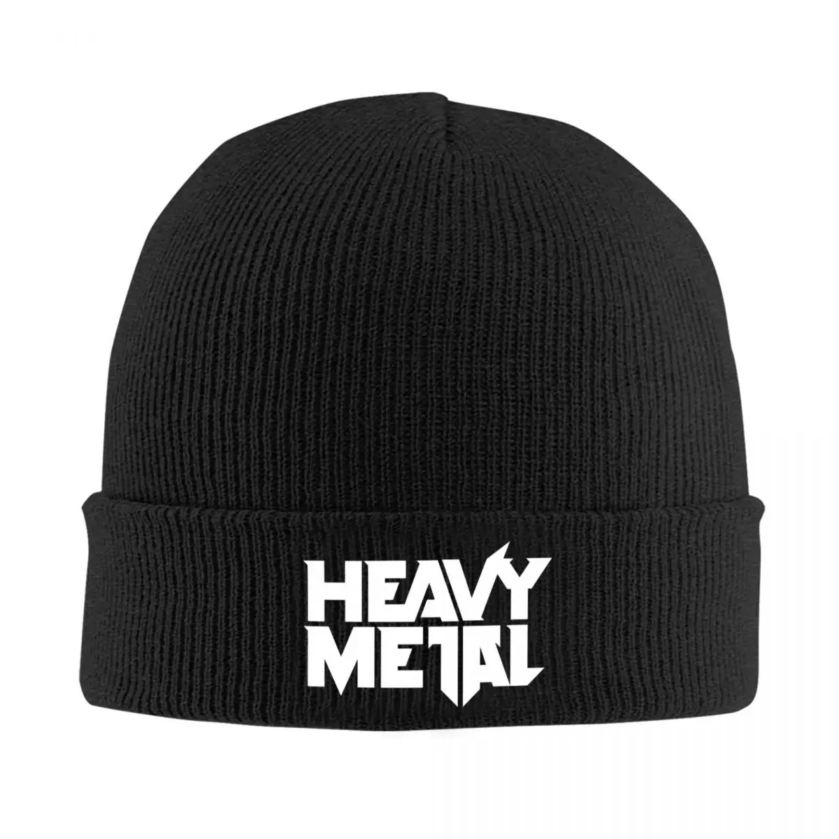 

Heavy Metal Logo Knitted Bonnet Caps 100% Cotton Fashion Keep Warm Hats