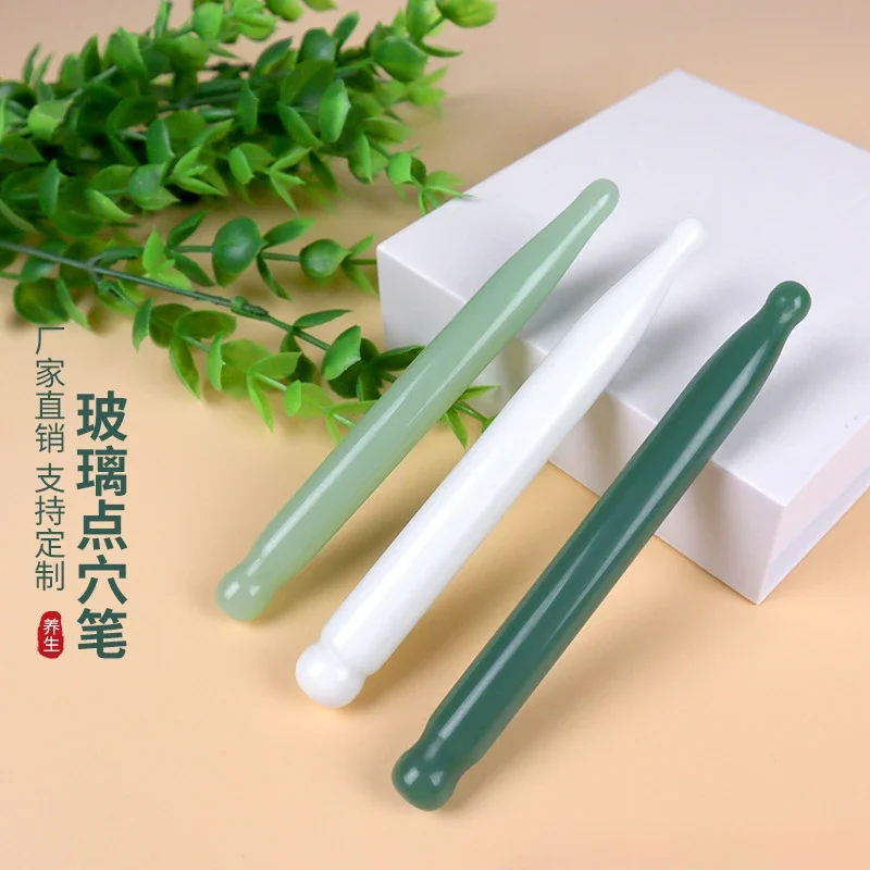 Natural Jade Face Acupuncture Point Guasha Massage Stick SPA Therapy Rose Quartz Jade Stone Gua Sha Scraping Massager Массажер