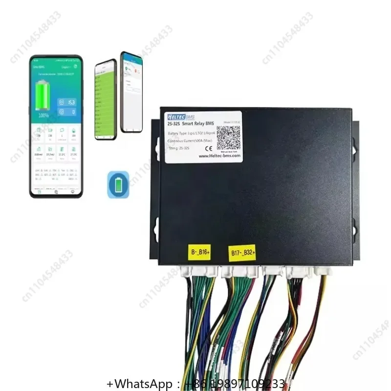 الجديد 2025 Heltec 4S 8S 16S 24S 32S BMS الذكي 24V 48V 96V BMS مناسب لـ Lifepo4\\\\\\\\\\\\\\\\\\\/ليثيوم أيون بات