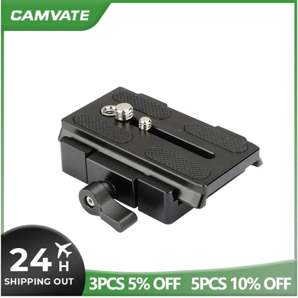 CAMVATE Manfrotto Quick Release Clamp Base With Camera Mount Sliding Plate &1/4\