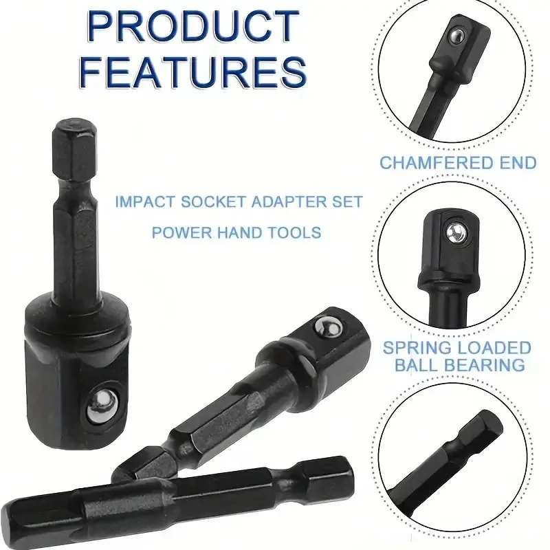 Imagem -03 - Impacto Soquete Adapter Grupo Hex Shank Extensão para Broca sem Fio Quick Change Nut Conversões de Driver 25 Mm73 mm 12 Pcs