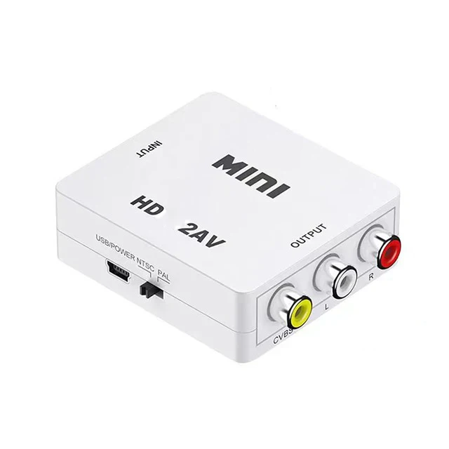 HDMI-متوافق مع محول AV RCA ، RCA ، AV ، CVSB ، LR فيديو ، قشارة مركبة ، محول للكمبيوتر ، HDTV ، جهاز عرض