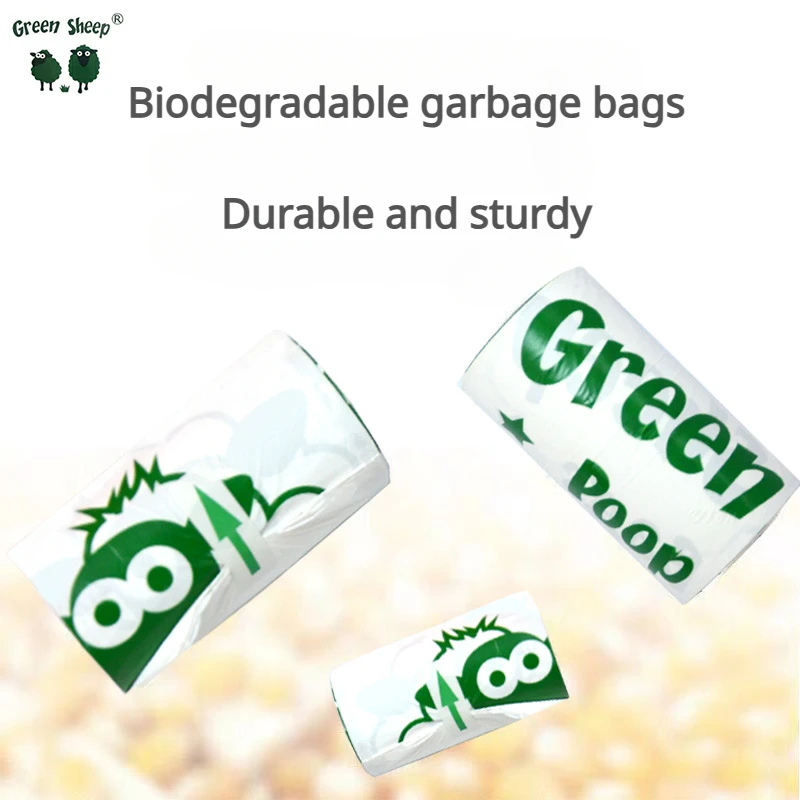 In Stock 60 Bags Can Be Composted Corn Starch Dog Stool Bags Can Be Fully Degraded PLA Stool Puppy Bag No Environmental Hazards