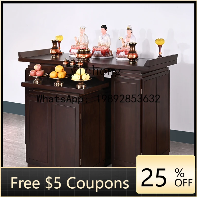 AB   solid wood table incense case household casket cabinet modern simple Buddhist platform new Chinese living room