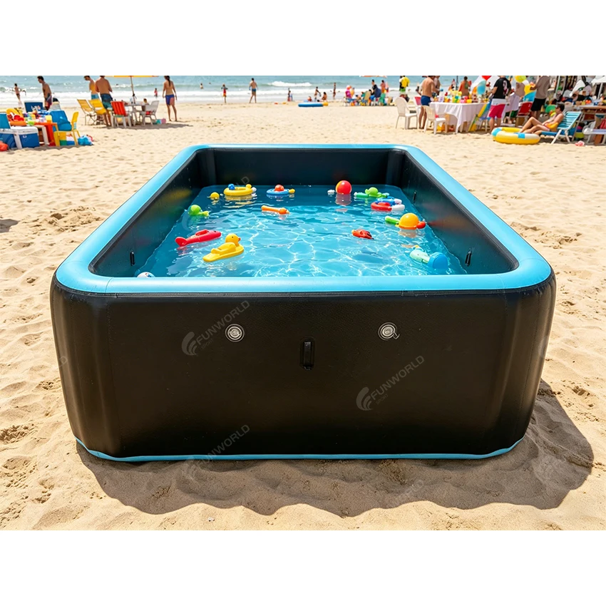 Giant Pvc Dwf Inflatable Swimming Pool Custom Size Shape With Filter Pump Portable Outdoor Pool For 4/6/8 People Adults And Kids