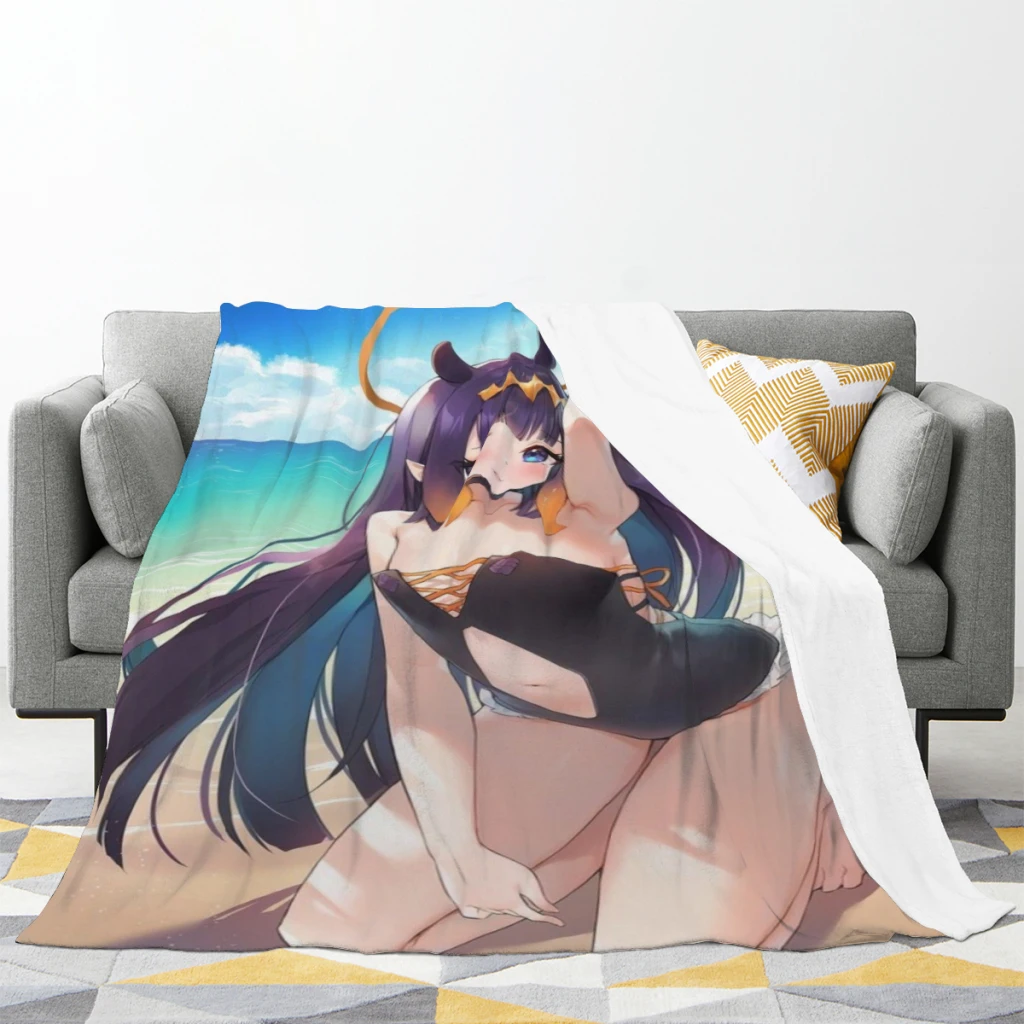 Anime Hololive Kawaii Medium Blanket Fluffy Soft Bedroom Decor Sofa Blankets Comforter Home and Decoration