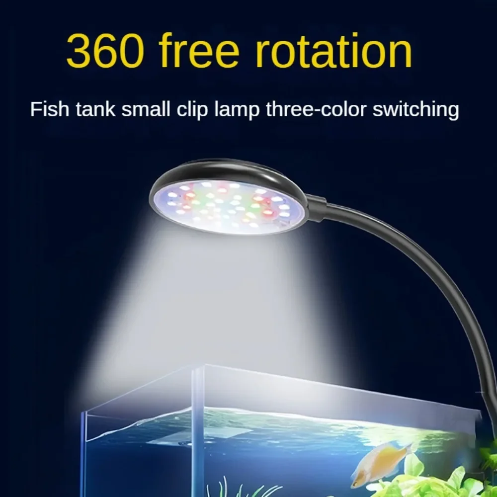 

Fish Tank Clip On Light For 1 To 3 Gal Fish Tank,Mini Aquarium LED Fixture Aquatic Light Dimmable Plant Lamp for Freshwater Tank