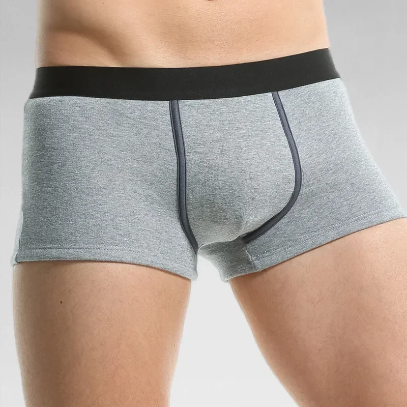 

5PCS Men's warm underpants with fleece and thickened, men's four-cornered trousers, autumn and winter cold-proof shorts
