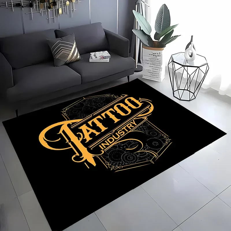 1PC Tattoo Studio Carpet for Living Room and Bedroom Household Items Children's Room Sofa Mats Doormat Floor Anti-slip Rug Gift