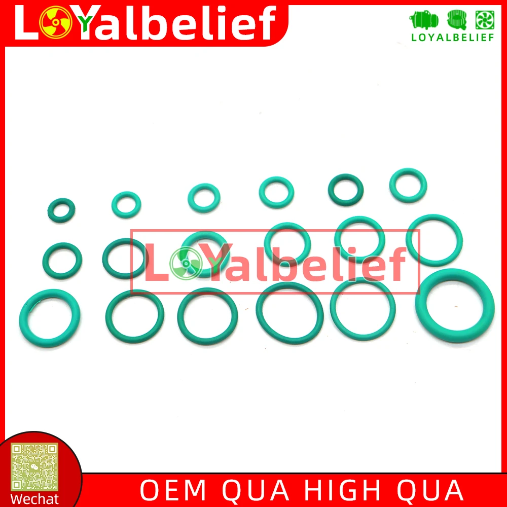 

270PCS AC Compressor Rubber O-rings For R22 R134a Repair Seal 18 Sizes O-ring Kit Green Metric O ring Seals Nitrile
