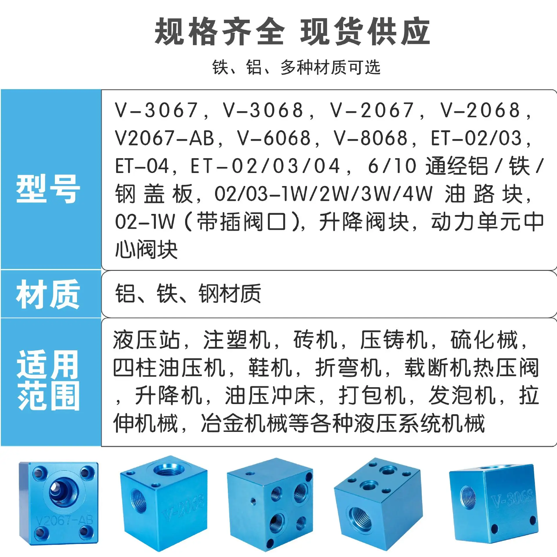 Hydraulic Valve Block 02-1W, Manifold Power Unit Aluminum Iron Steel Cartridge Circuit Block