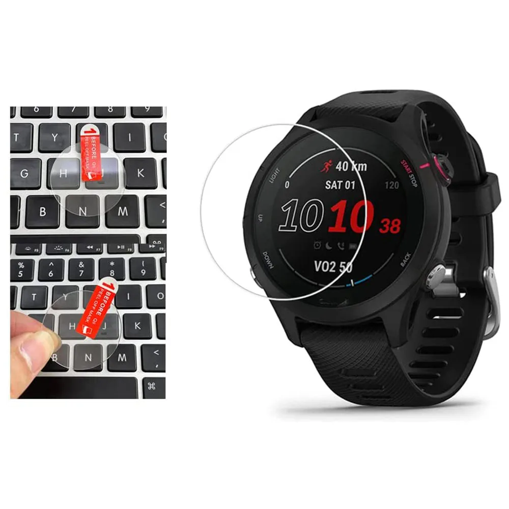BEHUA الزجاج المقسى HD واقي للشاشة فيلم ل Garmin Forerunner 255 255S Smartwatch أفلام واقية غطاء الملحقات
