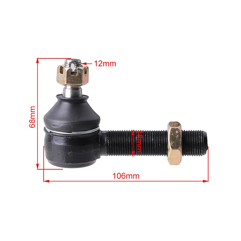 

M12 M18 Lateral Tie Rod Ball Joint Kit 2Pair Set for ATV UTV Go Kart Buggy Golf Cart Quad Bike Steering System Replacement Parts