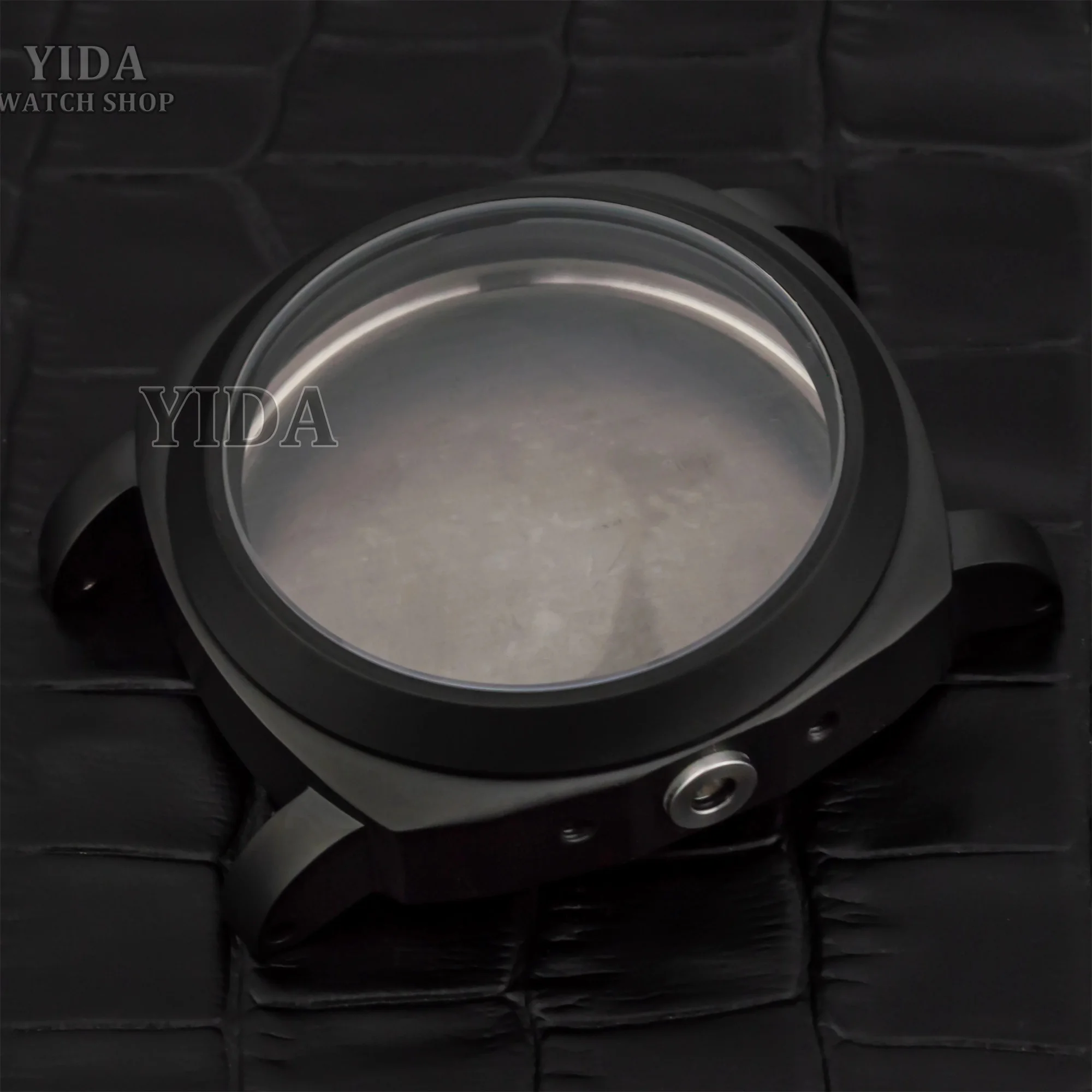 44mm Watch Case Black Case Vintage Case 316L Stainless Steel Sapphire Crystal 10ATM Waterproof for PAM 5218 CG 6497/6498/ST3600