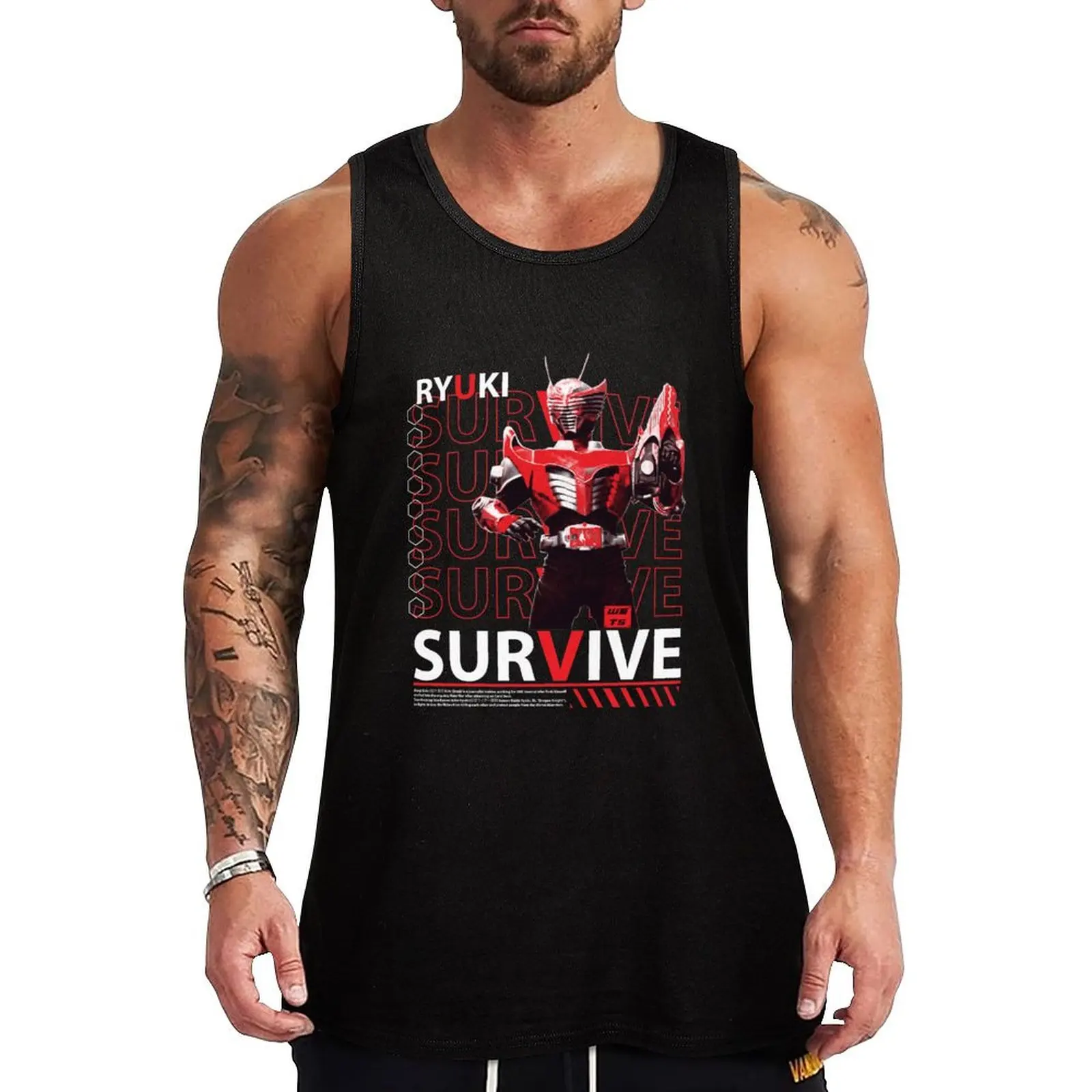 Майка для бодибилдинга KAMEN RIDER RYUKI, Мужская одежда, аксессуары для тренировок в тренажерном зале