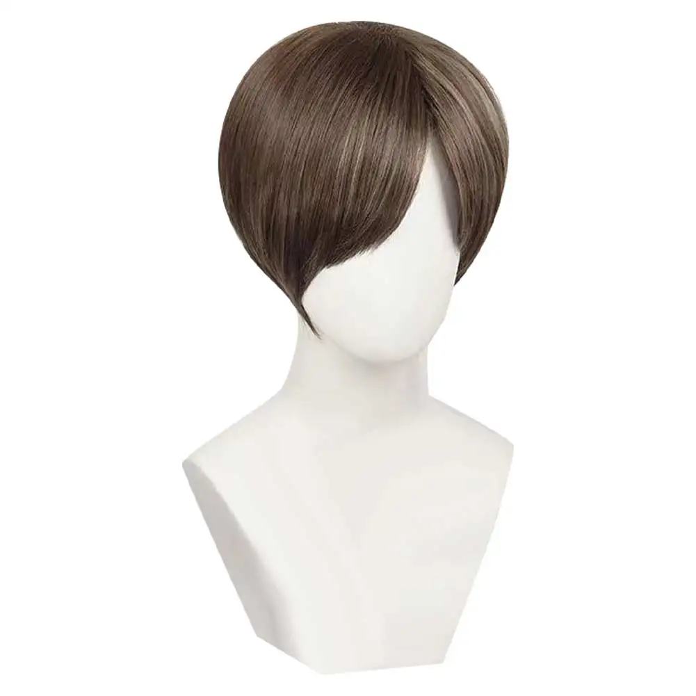 Peluca de cabello sintético resistente al calor para hombres adultos, Cosplay De Leon, Scott Kennedy, accesorios para fiestas de Halloween y Carnaval