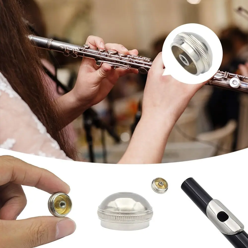 Durable Flute Mouthpiece Screw Aluminum Silver Woodwind Instrument Replacement Flute Head Crown Headjoint Screw